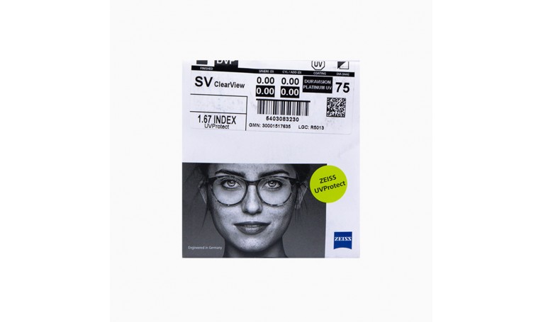 Zeiss Monof. ClearView 1.67 stock DVP UV