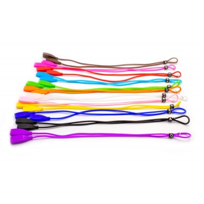 Шнурок силиконовый 2523 квадратный с зажимом