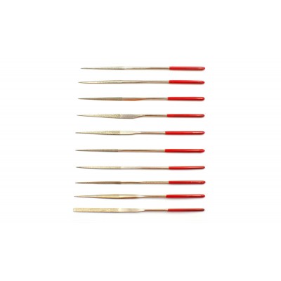 Набор алмазных надфилей 140x3 мм (10шт) Набор алмазных надфилей 140x3 мм (10шт)