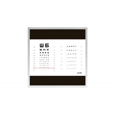 Таблица с подсветкой на 2,5м (двойная тонкая)