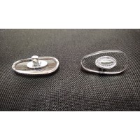 Носоупор силиконовый под винт  на металлическую оправу с серой металлической вставкой