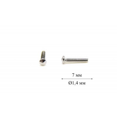 Винт для б/о оправы Ø1,4 мм длина 7,0 мм (грань)