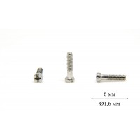 Винт для пластиковой оправы Ø1,6 мм длина 6,0 мм (Оптика)