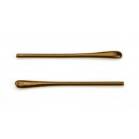 Наконечники пластикові на металевий короткий завушник коричневий (6,5см)