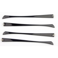 Заушник пластиковый черный широкий с двойным шарниром