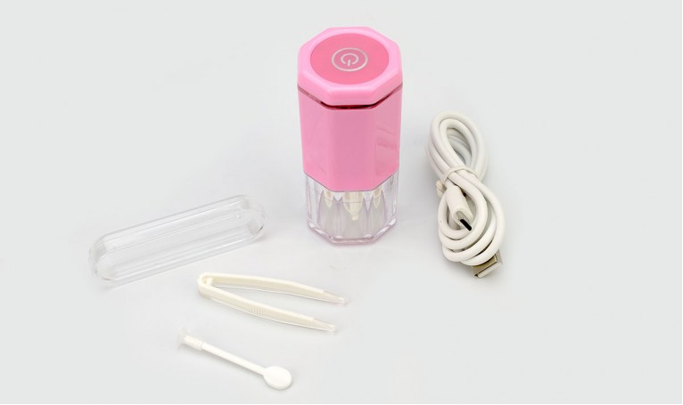 Контейнер для очистки контактной линзы роторный А-6510  (розовый)