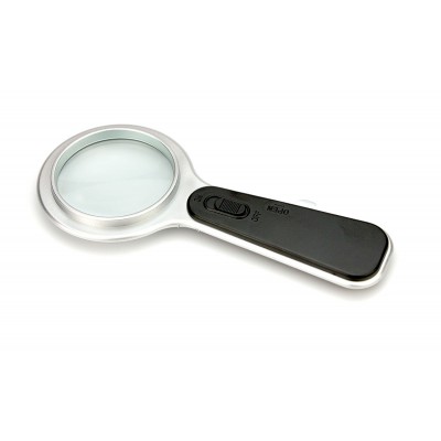 Лупа пластикова 2XCR2016 із підсвічуванням (лінза скло)