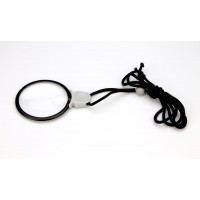 Лупа пластиковая NL8851 на шнурке (линза стекло)