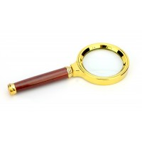 Лупа пластикова золото (лінза скло) 60мм
