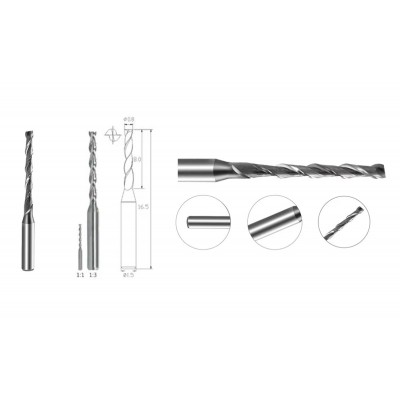 Сверло-фреза Ø0,8 мм на станок ESSILOR KAPPA C.T.D