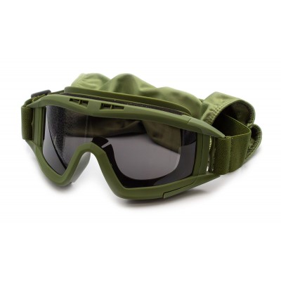 Очки-маска тактические зеленые