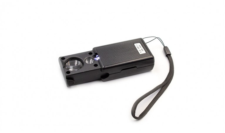 Лупа выдвижная 9881 с подсветкой Ø21, Ø12