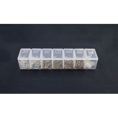 Набір для ремонта окулярів: гвинт, носоупор, стопер (7 ячеєк)